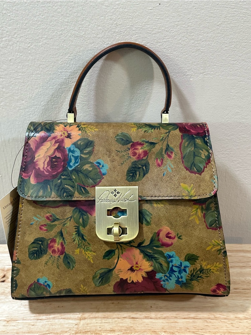 Patricia Nash Vintage Victorian Garden Collection Chauny Floral Satchel - Picture 3 of 15
